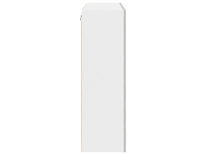  Armoire suspendue moderne grande capacité rangement 80 x 31 x 100 cm en bois d'ingénierie gris béton 02_0053404  - Conforama D
