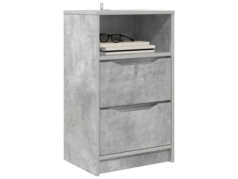 Tables de chevet - cabinet de chevet - table de nuit 2 pièces gris béton 40 x 30 x 467 cm - Conforama B