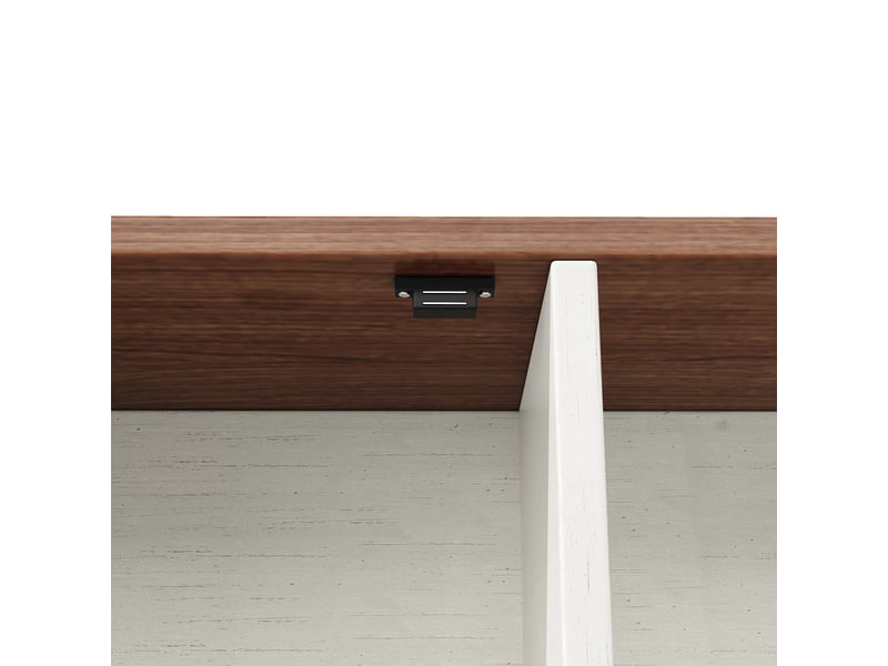 Buffet haut 115x40x174,7 cm, grand meuble de rangement cuisine avec capacité de stockage maximale, étagères intérieures ajustables - Conforama W