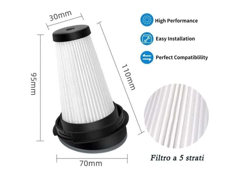 Enowelir lot de 4 filtres de rechange pour rowenta x-pert 3.60 x-pert 160 rh72xxx rh6921wo rh6933wo rh6971wo aspirateur balai rh6974wo - Conforama C