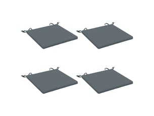 Lot de 4 coussins de siège, coussins d'assise soest 100 % polyester bleu cf60332