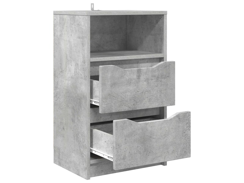 Tables de chevet - cabinet de chevet - table de nuit 2 pièces gris béton 40 x 30 x 467 cm - Conforama D