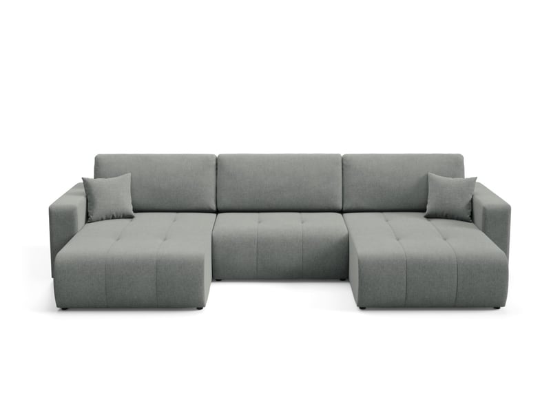  Canapé d'angle convertible molinio u gris clair  - Conforama A