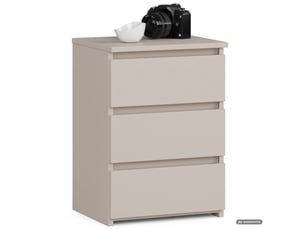 Table de chevet cl3 cachemire 40 cm 3 tiroirs 40x35x57 cm