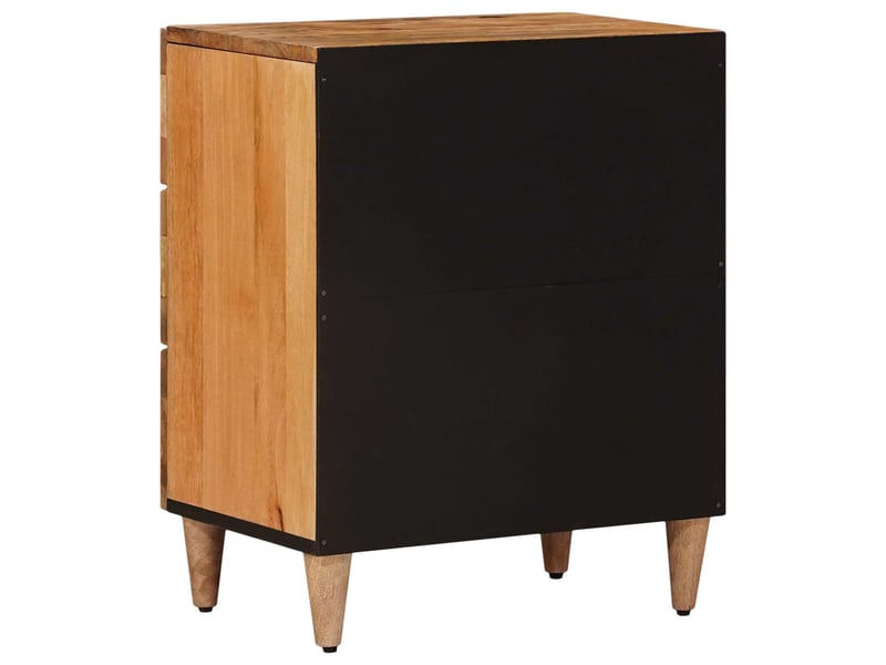 Table de chevet - cabinet de chevet - table de nuit naturel 50 x 33 x 62 cm bois de mangue massif - Conforama D