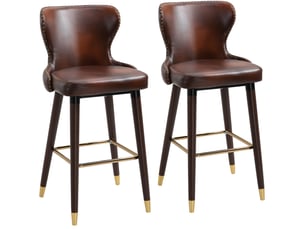 tabouret de bar <strong>MIVRAY </strong> - marron hauteur d'assise 71 cm vendu Par paire