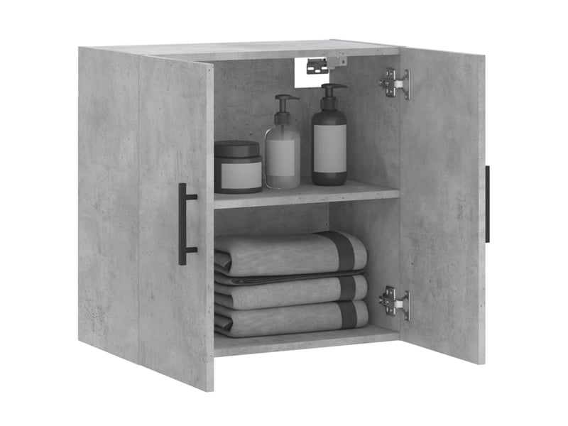  Armoire murale salon, meuble de rangement gris béton 60x31x60 cm bois d'ingénierie shl6479  - Conforama D