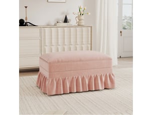 Pouf / repose pied <strong>MAISENTIEL</strong> <strong></strong> rose