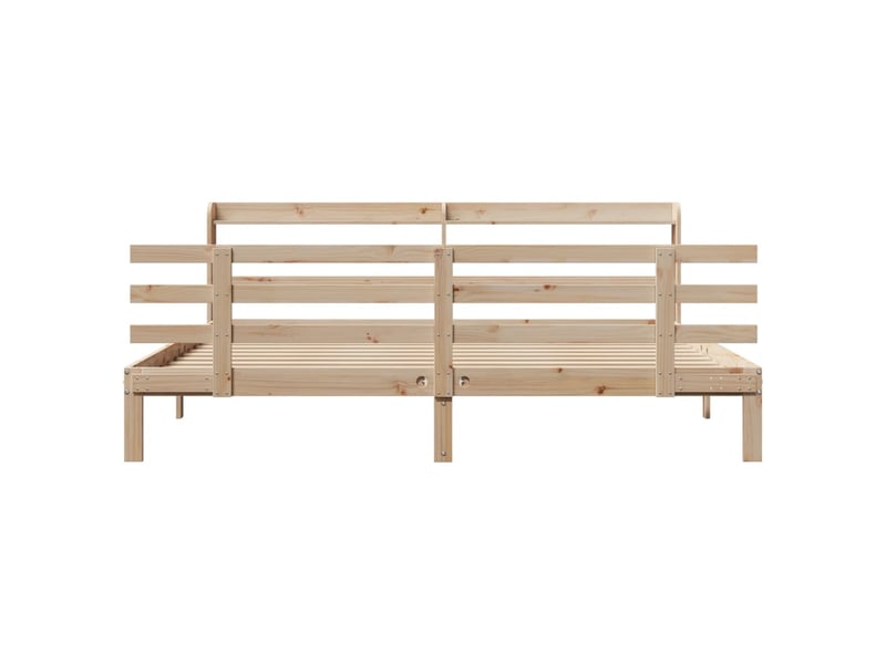 Lit double- lit adulte - cadre de lit avec tête de lit sans matelas 200x200 cm - Conforama C