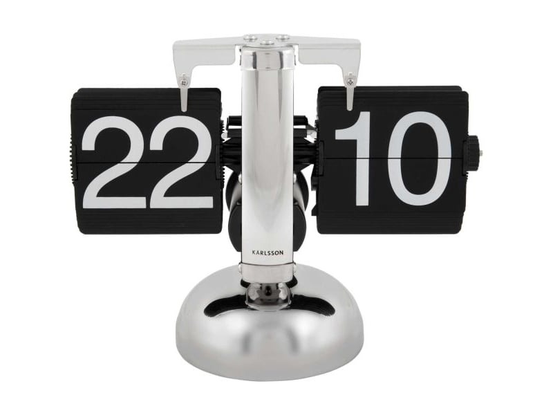  Horloge à poser small flip chrome  - Conforama C