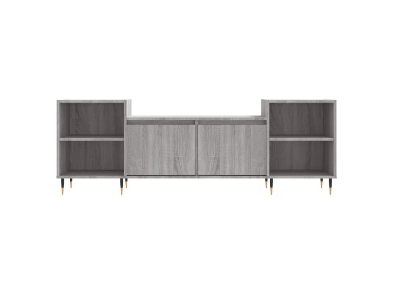  Meuble tv - banc tv - meuble de rangement sonoma gris 160x35x55 cm bois d'ingénierie  - Conforama E