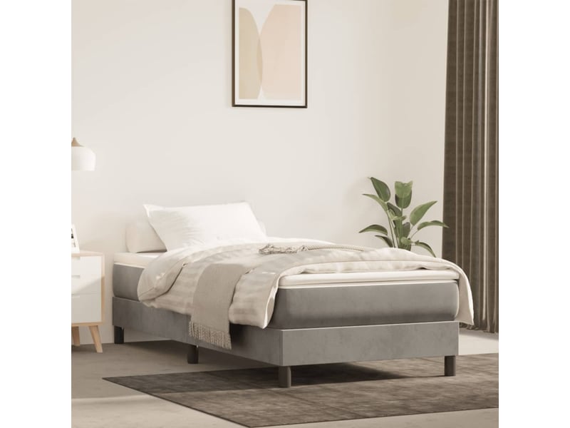  Matelas de lit à ressorts ensachés fermeté moyenne gris clair 120x190x20 cm shl92039  - Conforama B