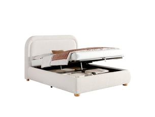 Lit coffre 160x200 cm SAPGAKS   coloris blanc