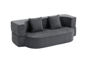 Deplimousse convertible 2 places <strong>DESMIU</strong> <strong></strong> gris foncé