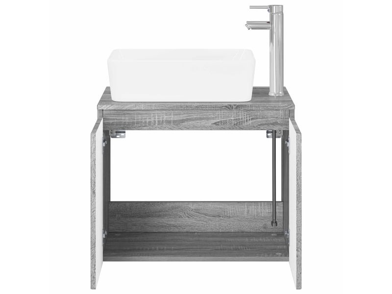  Ensemble de mobilier de salle de bain sonoma gris cf64706  - Conforama C