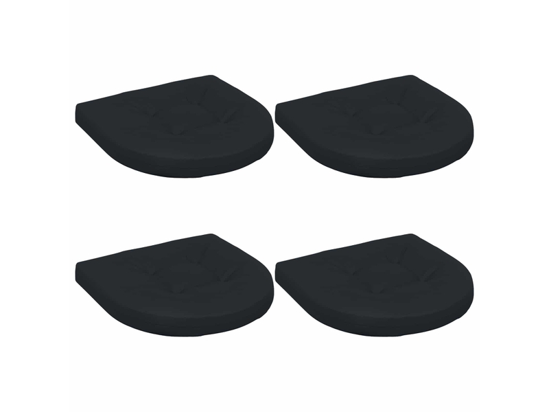  Lot de 4 coussins de siège, coussins d'assise 100 % polyester bleu foncé cf60059  - Conforama A