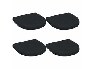 Lot de 4 coussins de siège, coussins d'assise 100 % polyester bleu foncé cf60059