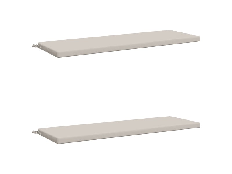  Lot de 2 coussins de banc, coussins d'assise soest 100 % polyester blanc cf57041  - Conforama A