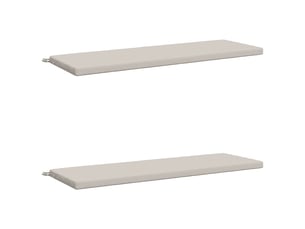 Lot de 2 coussins de banc, coussins d'assise soest 100 % polyester blanc cf57041