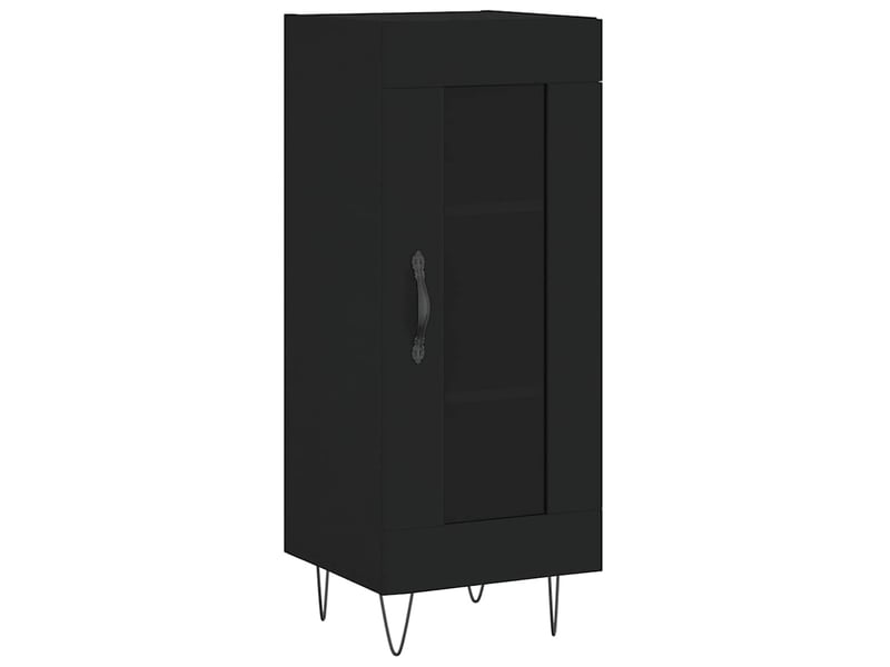  Buffet - bahut - meuble de rangement noir 34,5x34x90 cm bois d'ingénierie  - Conforama A