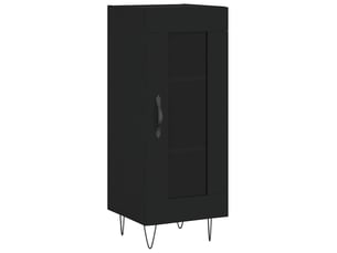 Buffet - bahut - meuble de rangement noir 34,5x34x90 cm bois d'ingénierie