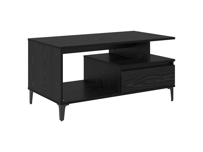  Table basse - table de salon - table à thé chêne noir 90 x 49 x 45 cm bois d'ingénierie  - Conforama A