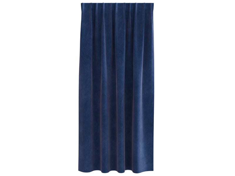 Lot de 2 rideaux, rideaux de fenêtre bleu foncé 140 x 175 cm velours cf43988 - Conforama D