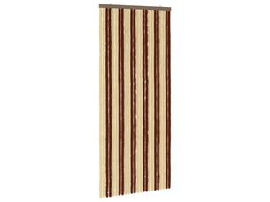 Rideau anti-insectes, moustiquaire en chenille marron et beige 100 x 230 cm cf43468