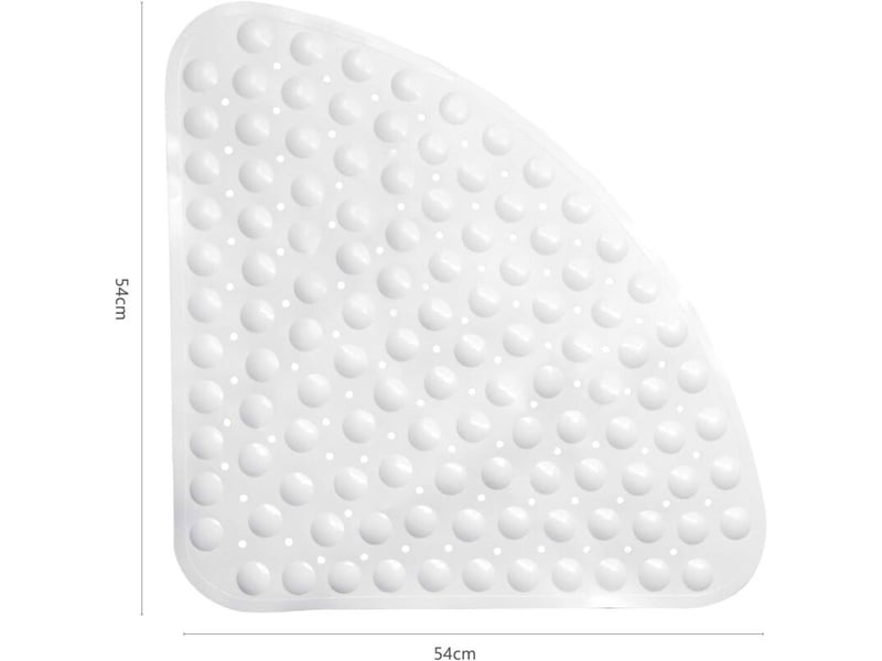  Enowelir tapis de douche antidérapant, massant, antibactérien, triangulaire avec trou de drainage pour douche ou baignoire, 54 x 54 cm  - Conforama C