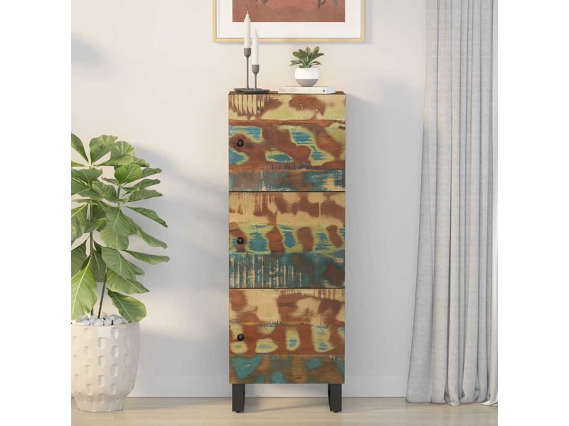  Buffet haut - bahut - meuble de rangement et tiroir 60x33x100 cm bois massif récupérationfer  - Conforama B