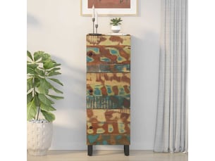 Buffet haut - bahut - meuble de rangement et tiroir 60x33x100 cm bois massif récupérationfer