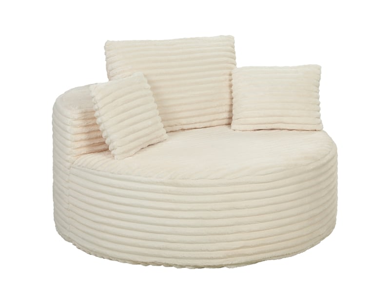 Canapé 1 place, canapé de salon, crème, assise profonde, sans structure, mobilier pour espace de vie, pour salon et séjour - Conforama A