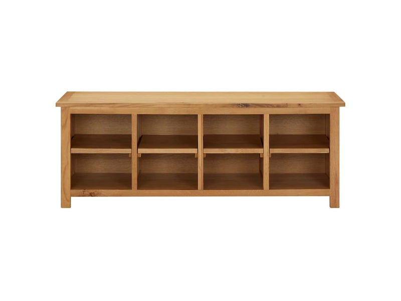 Étagère à chaussures, meuble à chaussures 114x37x45 cm bois de chêne solide  - Conforama A
