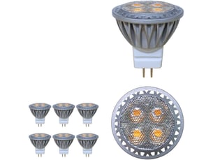 6 ampoules mr11 gu4 3w 6000k 12v 280lm