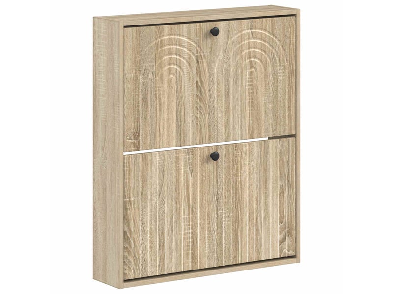  Meuble à chaussures mural, armoire à chaussures alkmaar 71x17x86 cm chêne sonoma  - Conforama A