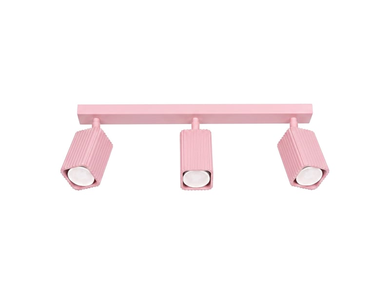  Plafonnier rayo 3l rose aluminium moderne 16.5x45x6cm SL.3277 - Conforama A