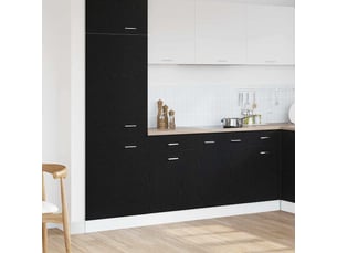 Meuble de rangement cuisine, armoire suspendue chêne noir 50x46x81,5cm