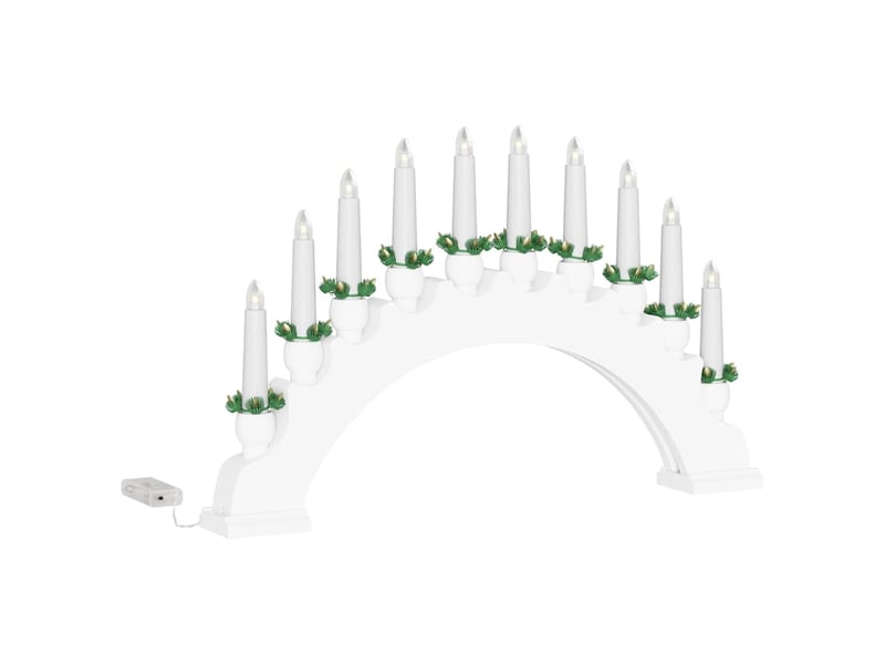Arche de bougies de noël avec 10 bougies led led blanc chaud cf62119 - Conforama D