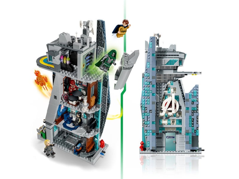  Lego marvel avengers 76352 new avengers tower doomsday 954 pieces avec 6 minifigures 76352 - Conforama C