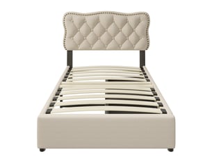 Lit avec rangement 90x200 cm ZOVIRA coloris bicolore
