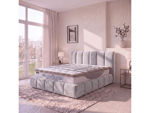 Ensemble matelas et sommier 160x200 cm Ressorts+latex+mémoire forme <strong>Sampur</strong> <strong>PREMIUM</strong> soutien Medium épaisseur 36 cm