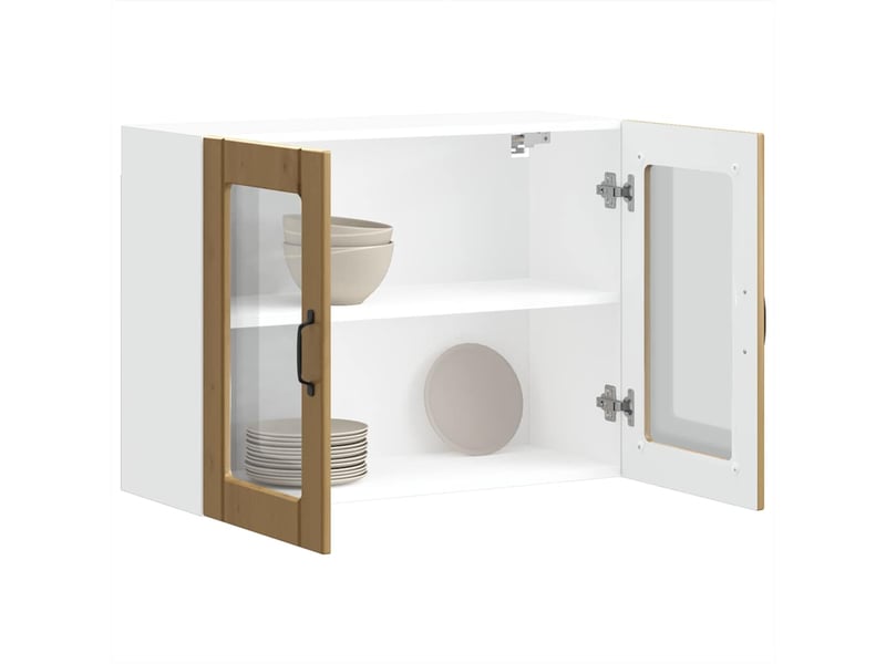  Meuble de rangement, armoire murale de cuisine avec porte en verre lucca  - Conforama B