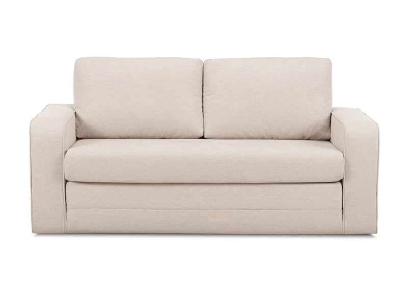  Bobochic canapé droit convertible déplimousse come tissu chiné beige COME - Conforama C