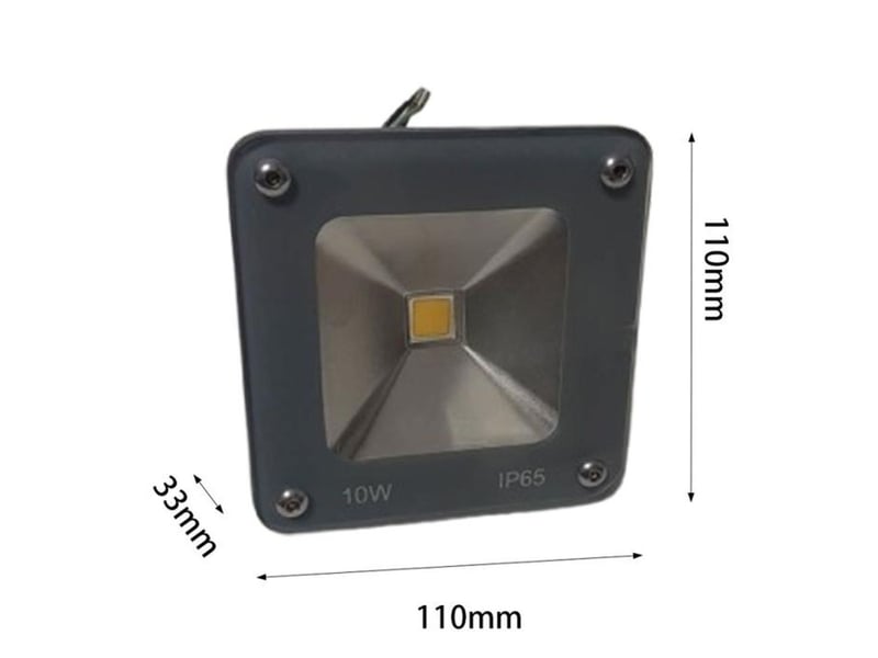 Projecteur led exterieur 10w 800 lm 4000k ip65 noir 110x110x33 mm 238073_AACBV46734_6_DROPFR - Conforama B