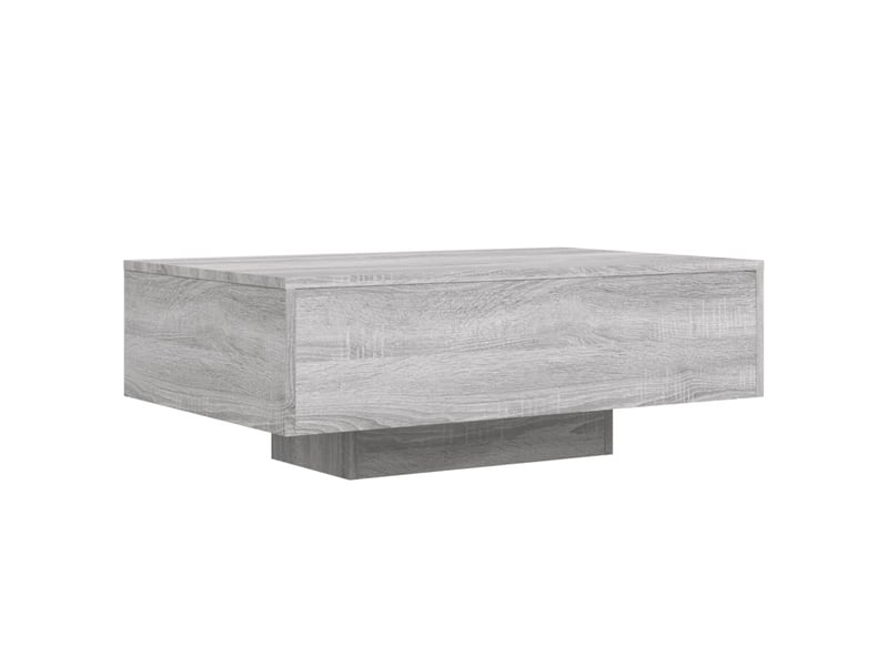  Table basse - table de salon - table à thé avec lumières led sonoma gris 85x55x31 cm  - Conforama C
