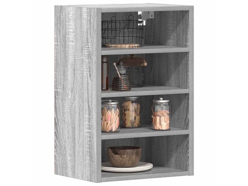 Meuble de rangement cuisine, armoire suspendue gris sonoma 40x29,5x60cm bois d'ingénierie - Conforama B