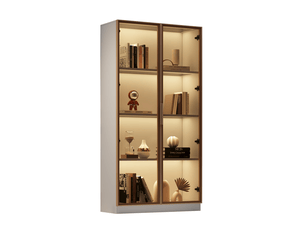 Vitrine coloris blanc 3 étagère(s) BIQZUYA  - 80 cmx160 cm