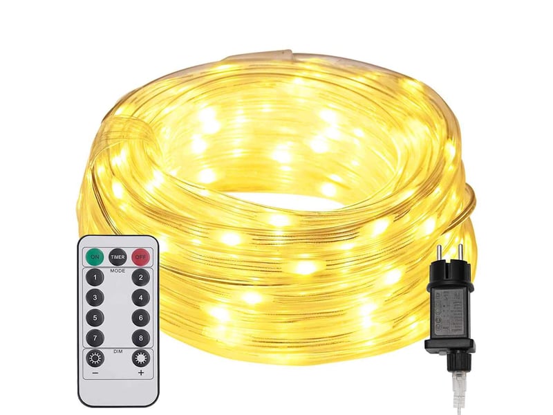  Lumière en corde, éclairage de noël avec 1200 led blanc chaud 50 m pvc cf62224  - Conforama A