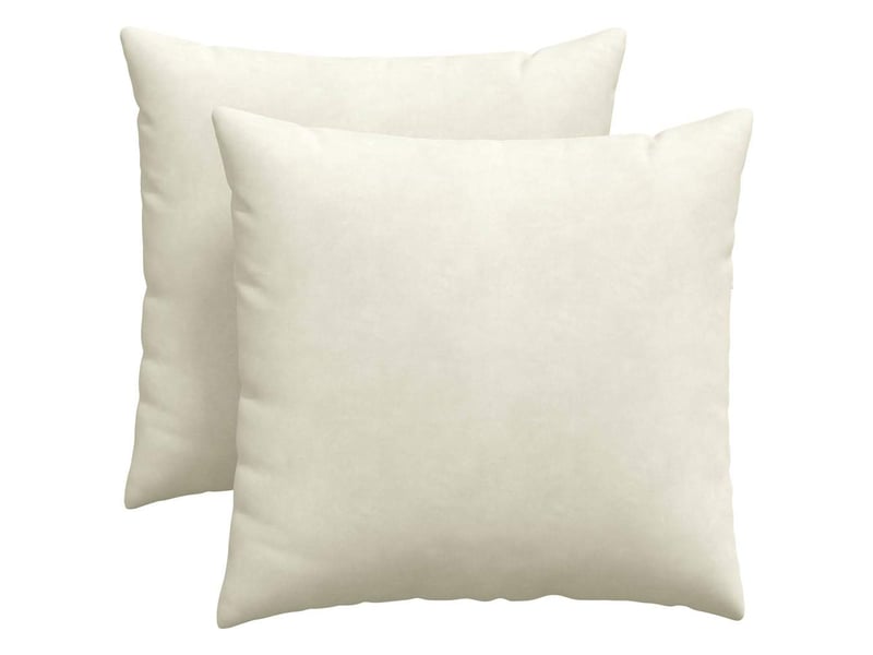 Lot de 2 coussins de canapé, coussins décoratifs crème 45 x 45 cm cf59042 - Conforama A
