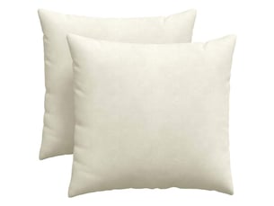 Lot de 2 coussins de canapé, coussins décoratifs crème 45 x 45 cm cf59042